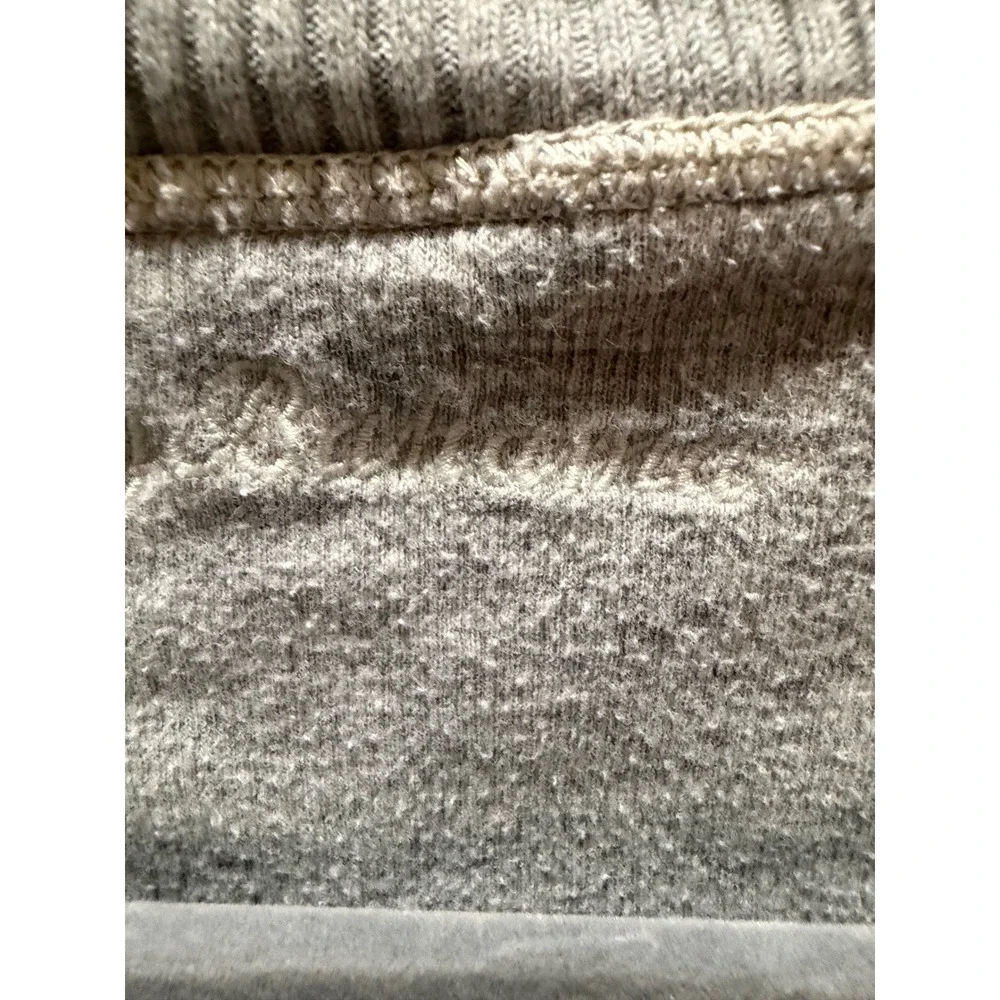 Tommy Bahama Mens XL Quarter Zip Pullover Sweater Beige Ribbed Knit Marlin Logo